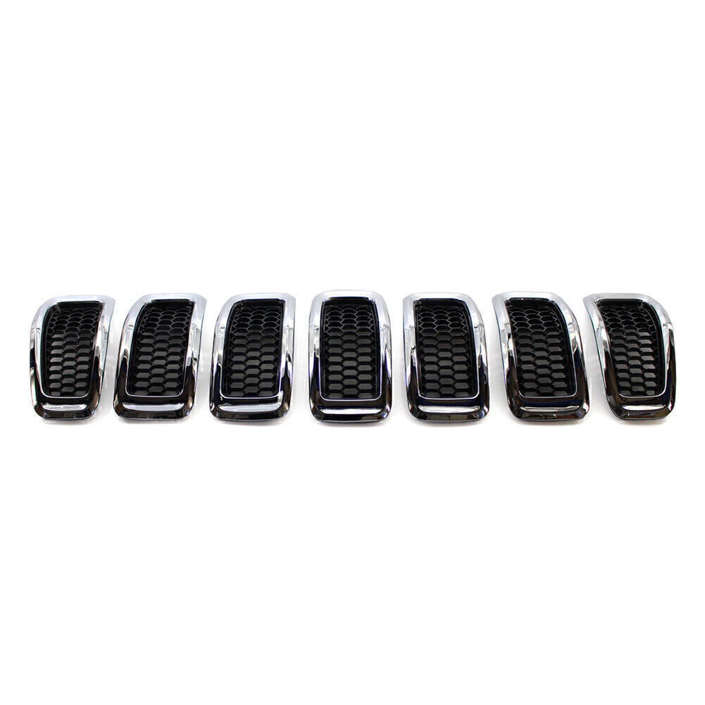 for Jeep Cherokee 2014-2018 Honeycomb Front Grille Inserts Grill Cover Trim
