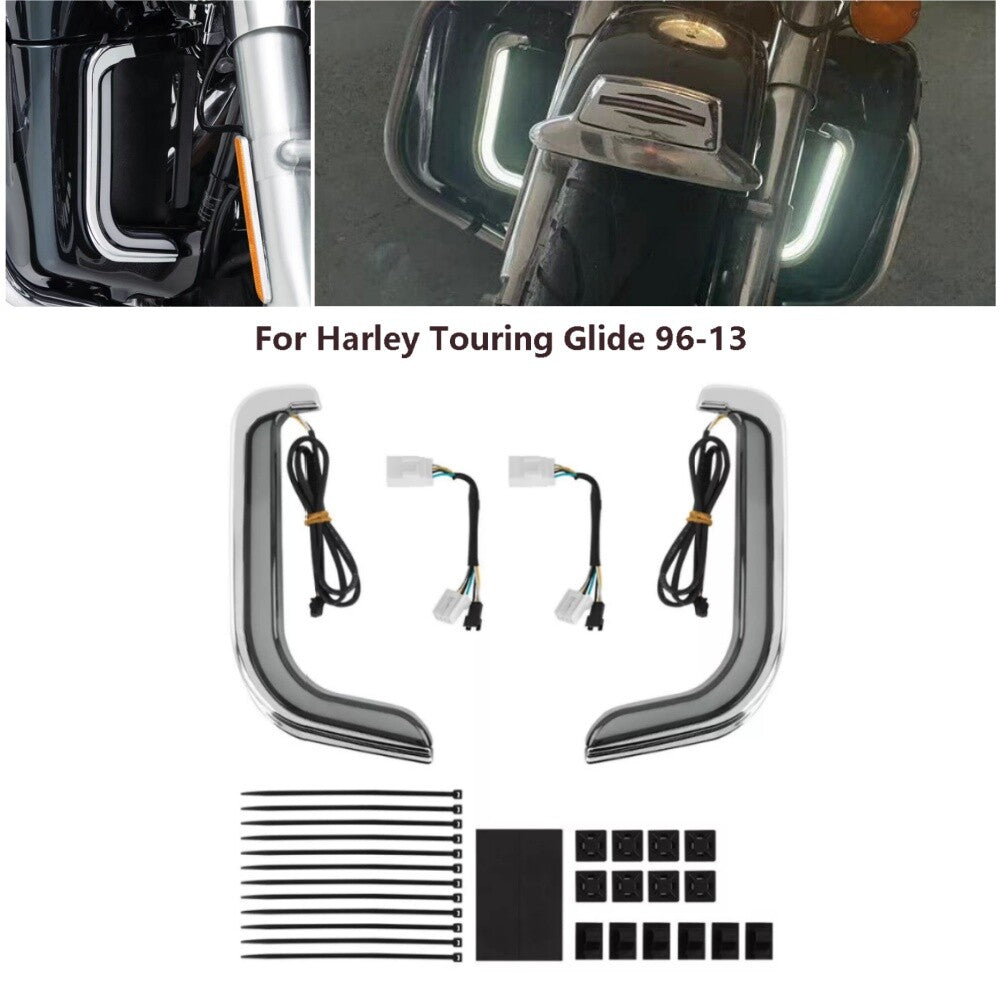 LED Fairing Lower Grill Turn Signal Running Light for Harley Touring Road Glide