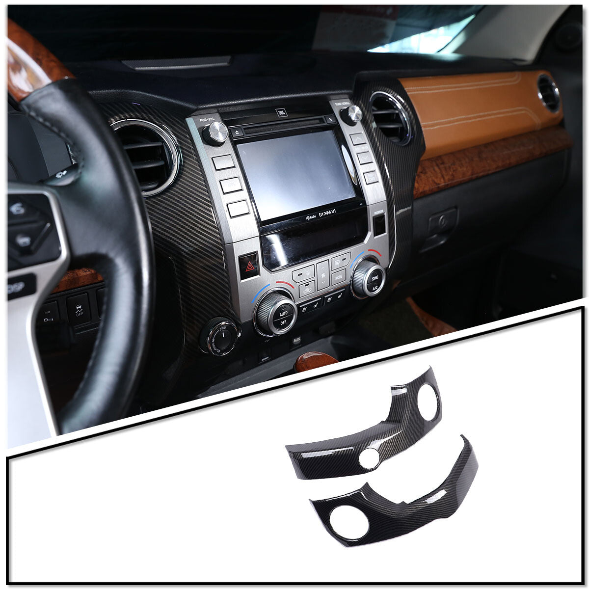 ABS carbon fiber gear head trim cover suitable for Toyota Alpha 2011-14/Tacoma 2011-15