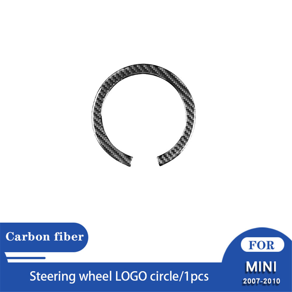 1X Carbon Fiber Steering Wheel Trim for BMW for Mini Cooper R55 R56 R57 2007-2010