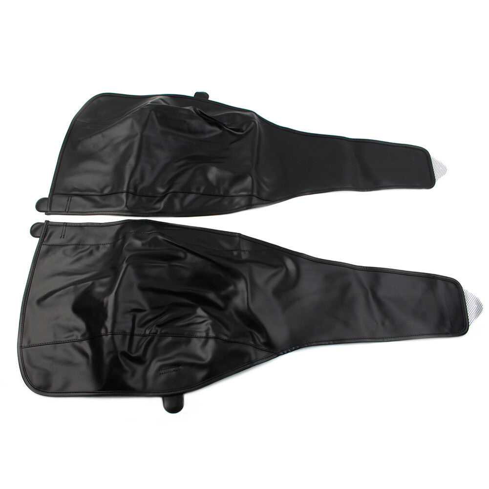 2x Black PU Leather Rear Trike Fender Bra for Harley Tri Glide Ultra Classic