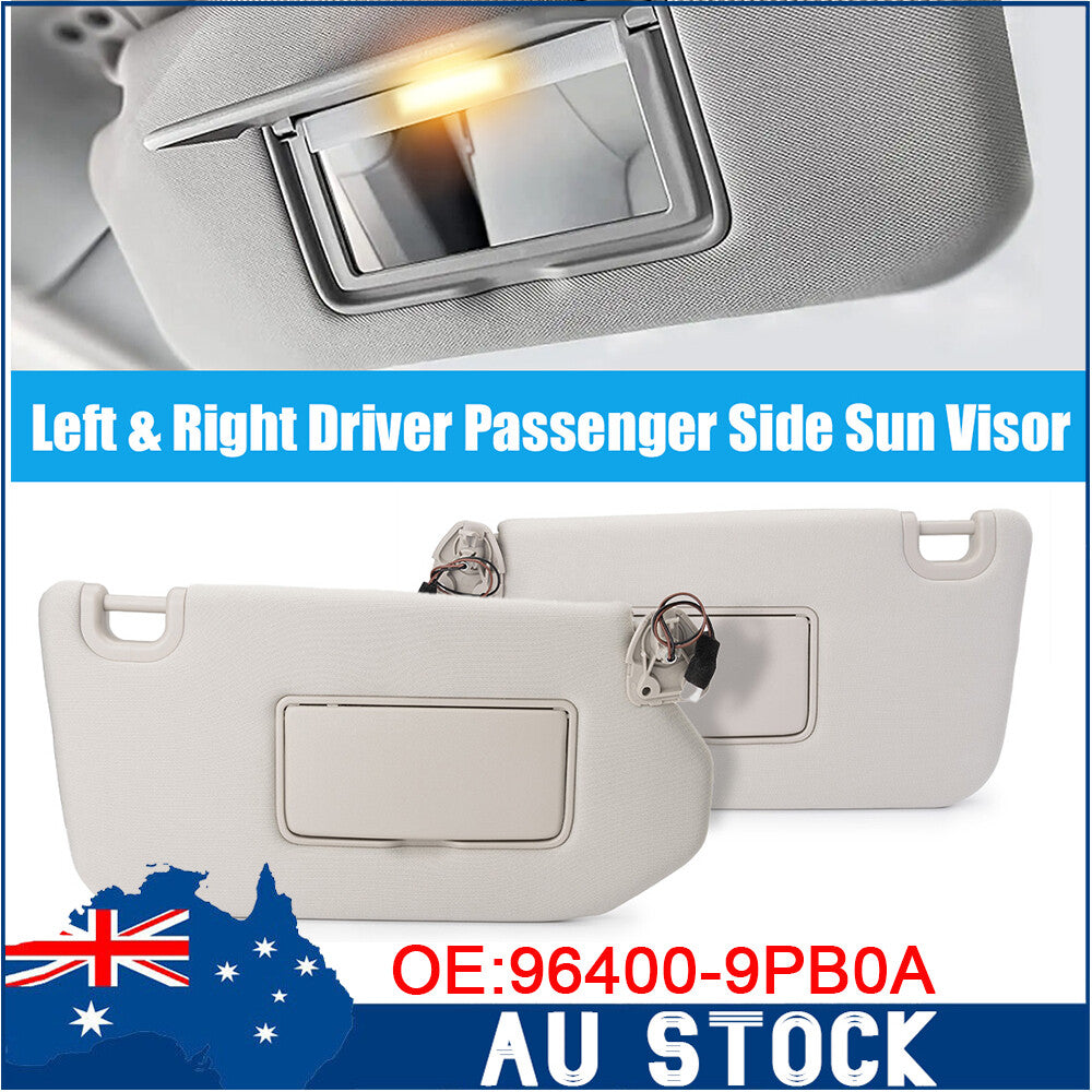 Sun Visor With Light For 13-18 Pathfinder 14-17 for Infiniti QX60 Right+Left Side AU