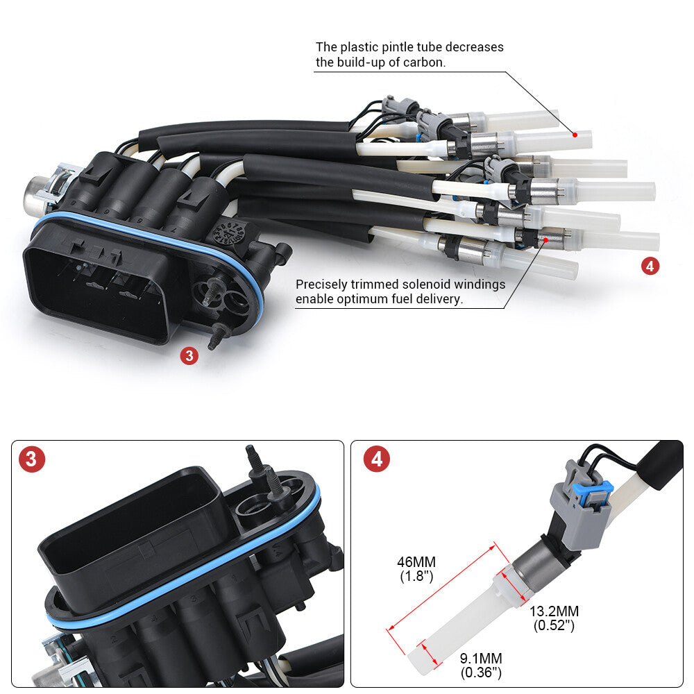 FJ504 Spider Fuel Injector 8 Cylinder for Chevy Pickup Express for GMC Truck V8 5.7L