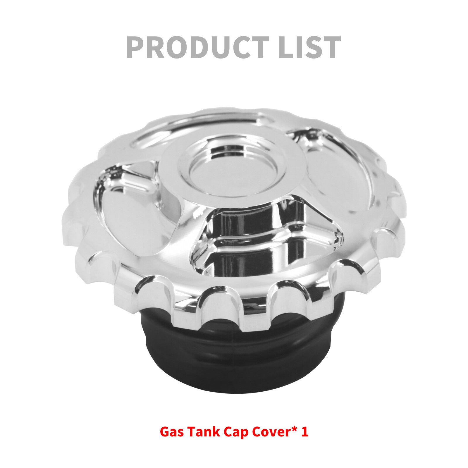 Chrome Gear Fuel Gas Cap Tank Cover for Harley Sportster Dyna Touring Softail