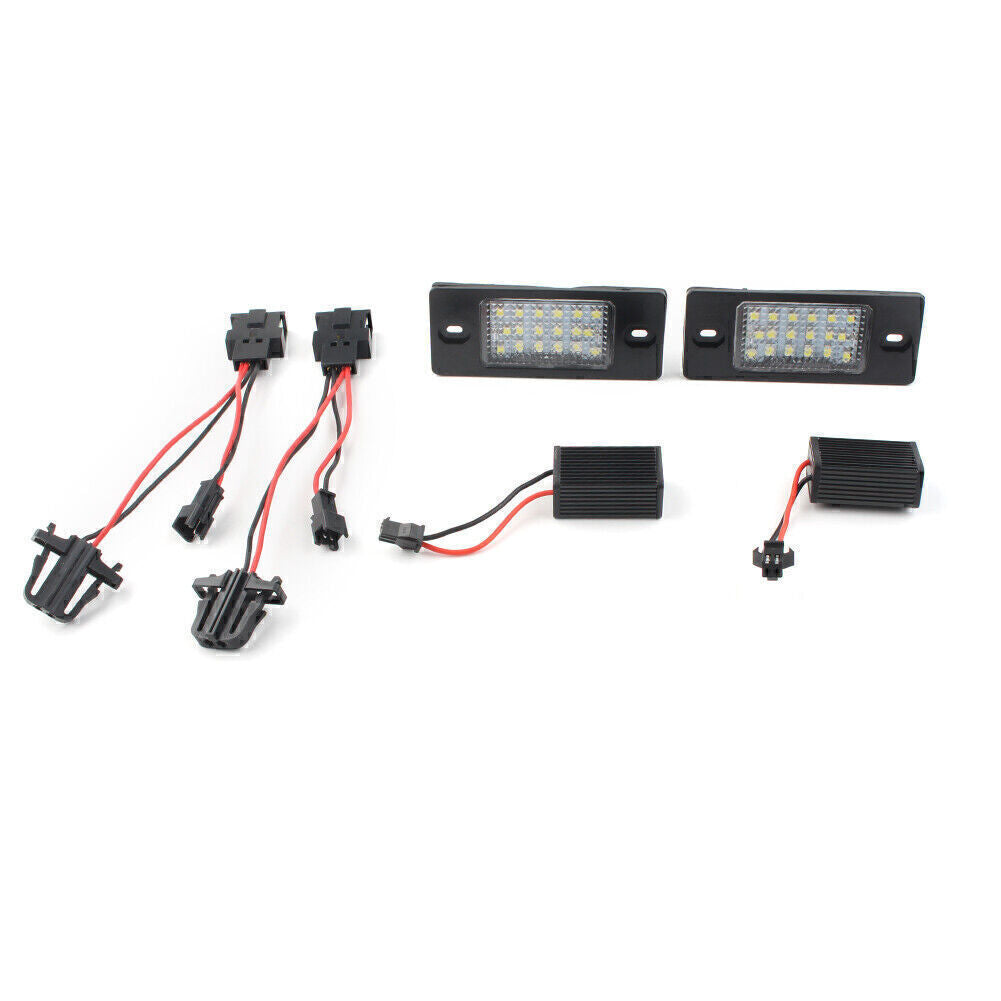2PCs 18-SMD LED License Plate Lamp Light Fit for VW Touareg 03-10 / for Tiguan 2009-2015