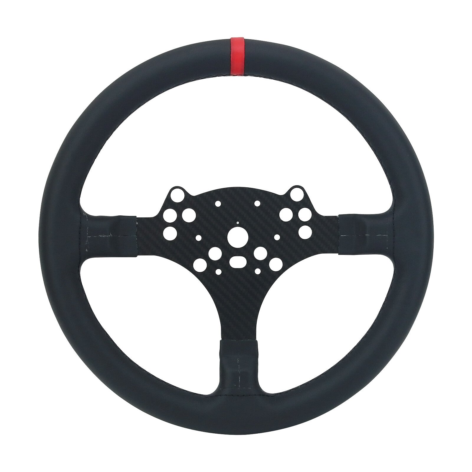 SIMPUSH 13 Inch MOD Steering Wheel Modification Wrapped with Cowhide for PXN V10