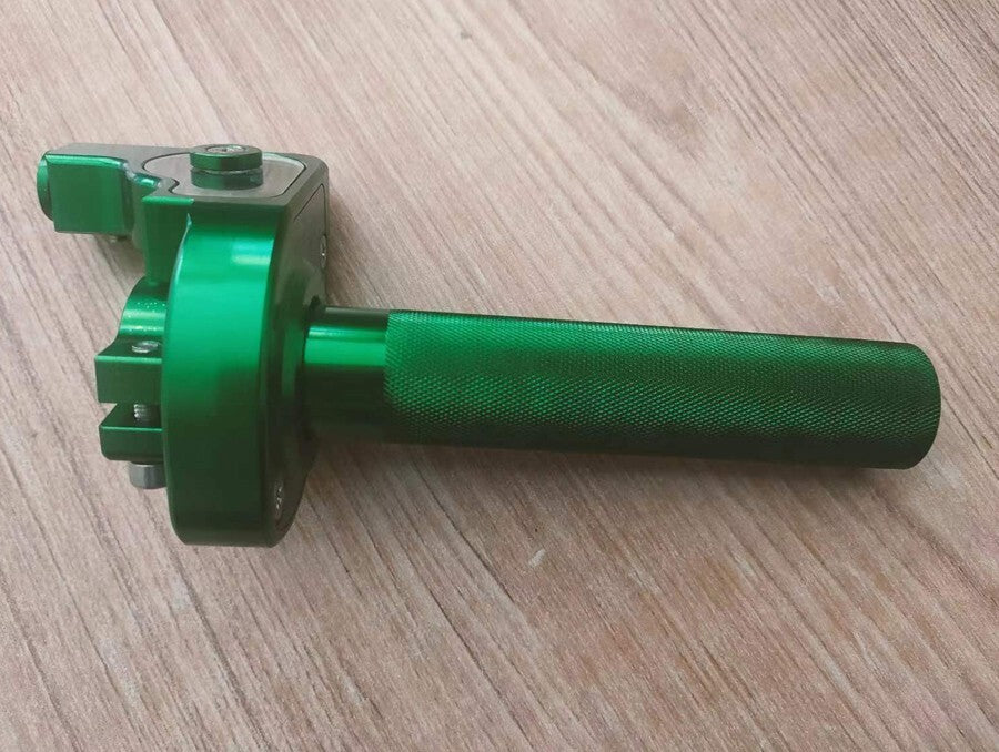 Green CNC Throttle Clamp for Kawasaki KX125 KLX110 Dirt Bike CRF XR50 70 SSR 7/8