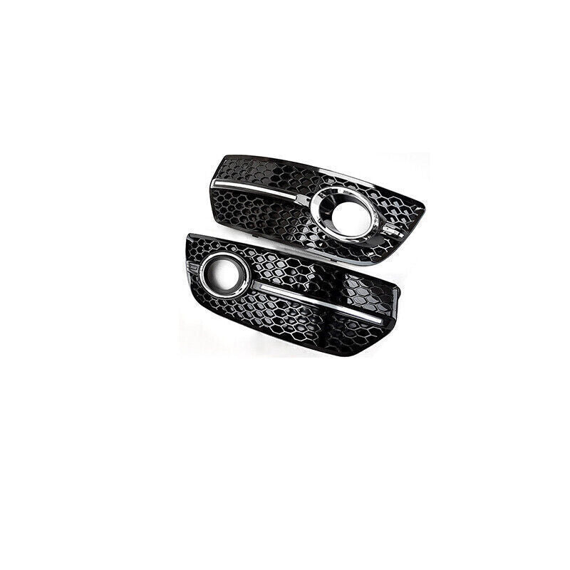 Bright Black Front Bumper Fog Light Lamp Cover Replacement for Audi Q5 2009-2012