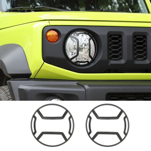 Iron Black Front Headlight Lamp Guard Trim for Suzuki for Jimny 2019+Car Accessories