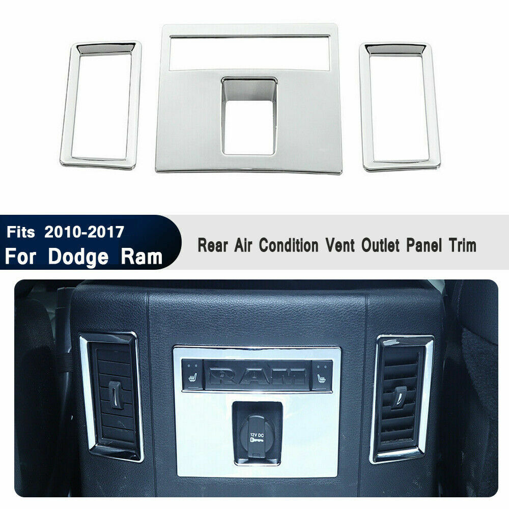 Chrome Rear Air Condition Vent Outlet Panel Cover Trim for Dodge for Ram 1500 10-17