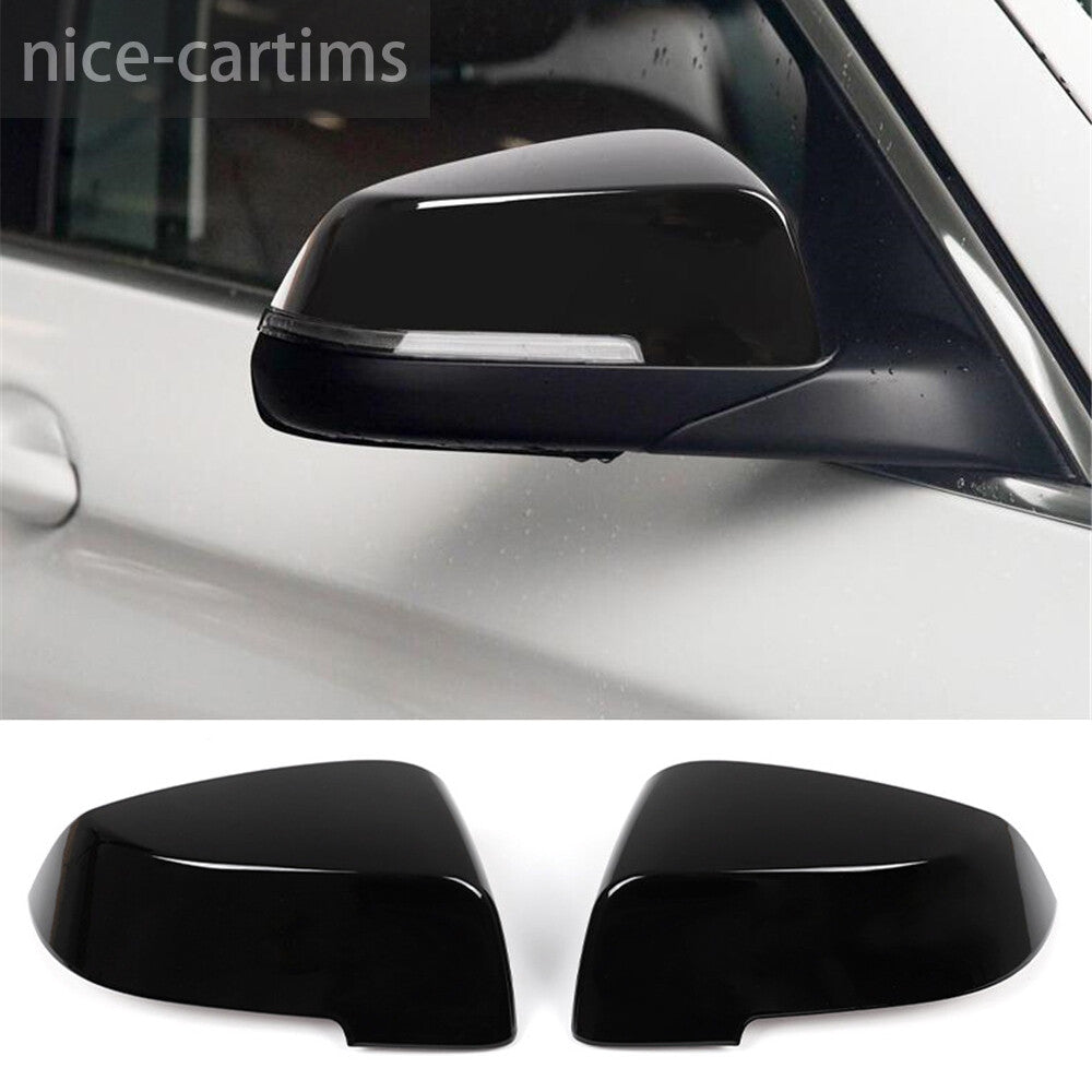 for BMW 5 Series GT 14-17 7 Series 2013-15 Gloss Black Side Rearview Mirror Trim
