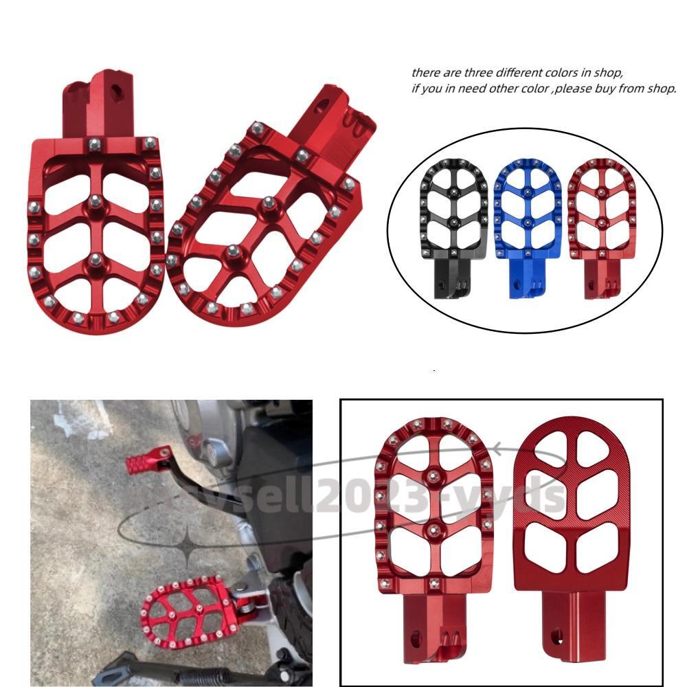 1 Pair CNC Foot Pegs Pedal Red Wide Footrests For 250 350 450 SXF XCF XCF-W XCW