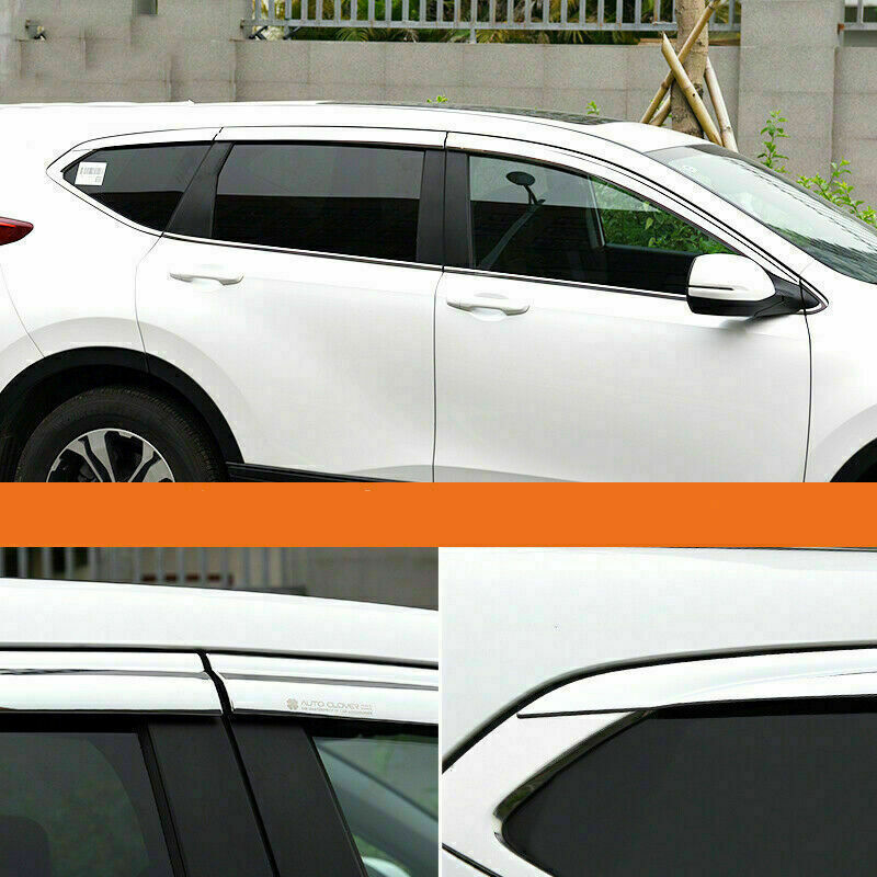 for Honda CRV CR-V 17-21 Chrome Window Visor Sun Rain Guard Vent Shade Cover 6x