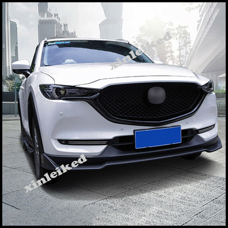 for Mazda CX-5 2017-2021 Glossy Black Front bumper Grills Moulding Cover Trim
