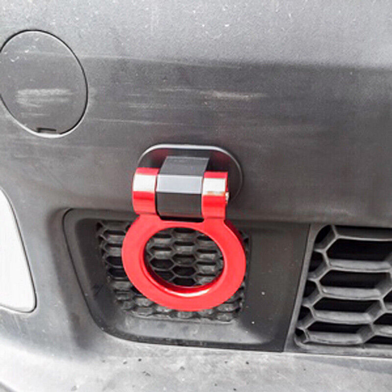 Red car ring track racing style tow hook exterior decoration accessory universal