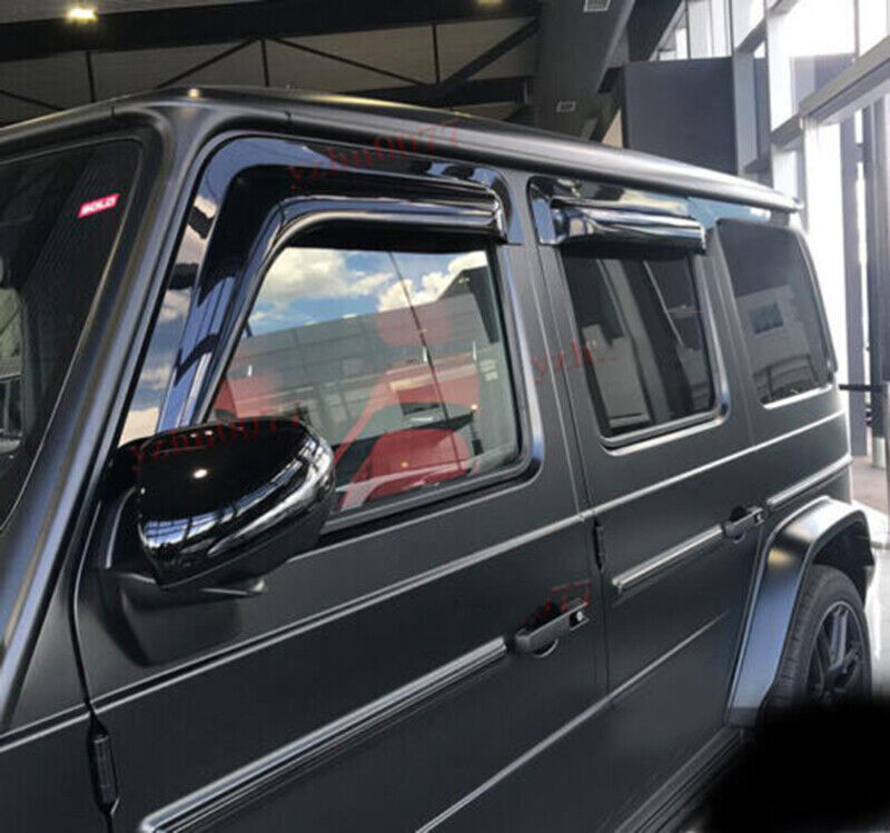 for Benz G-Class 2019-24 Black Window Visor Vent Shade Deflector Guard Sun/Rain