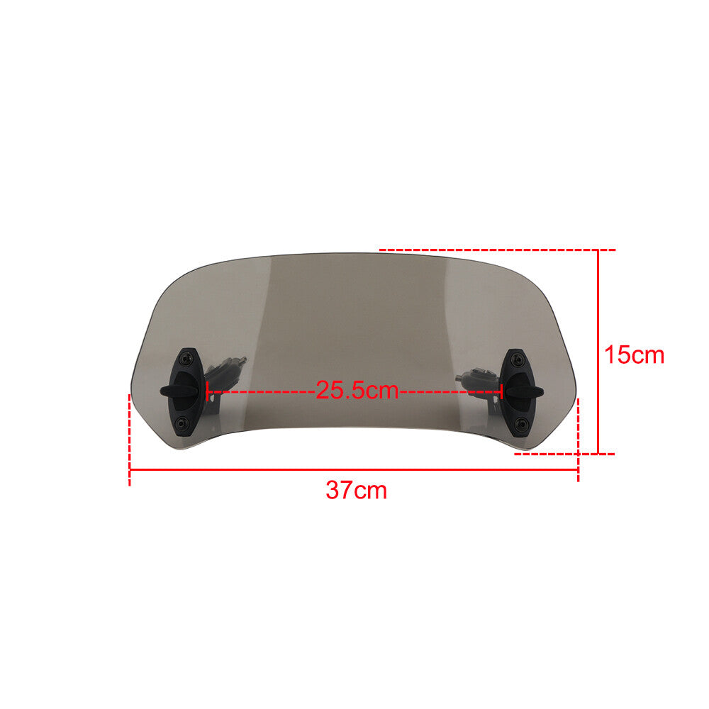Motorcycle Windshield Screen Clip Extension Spoiler Adjustable Wind Deflector