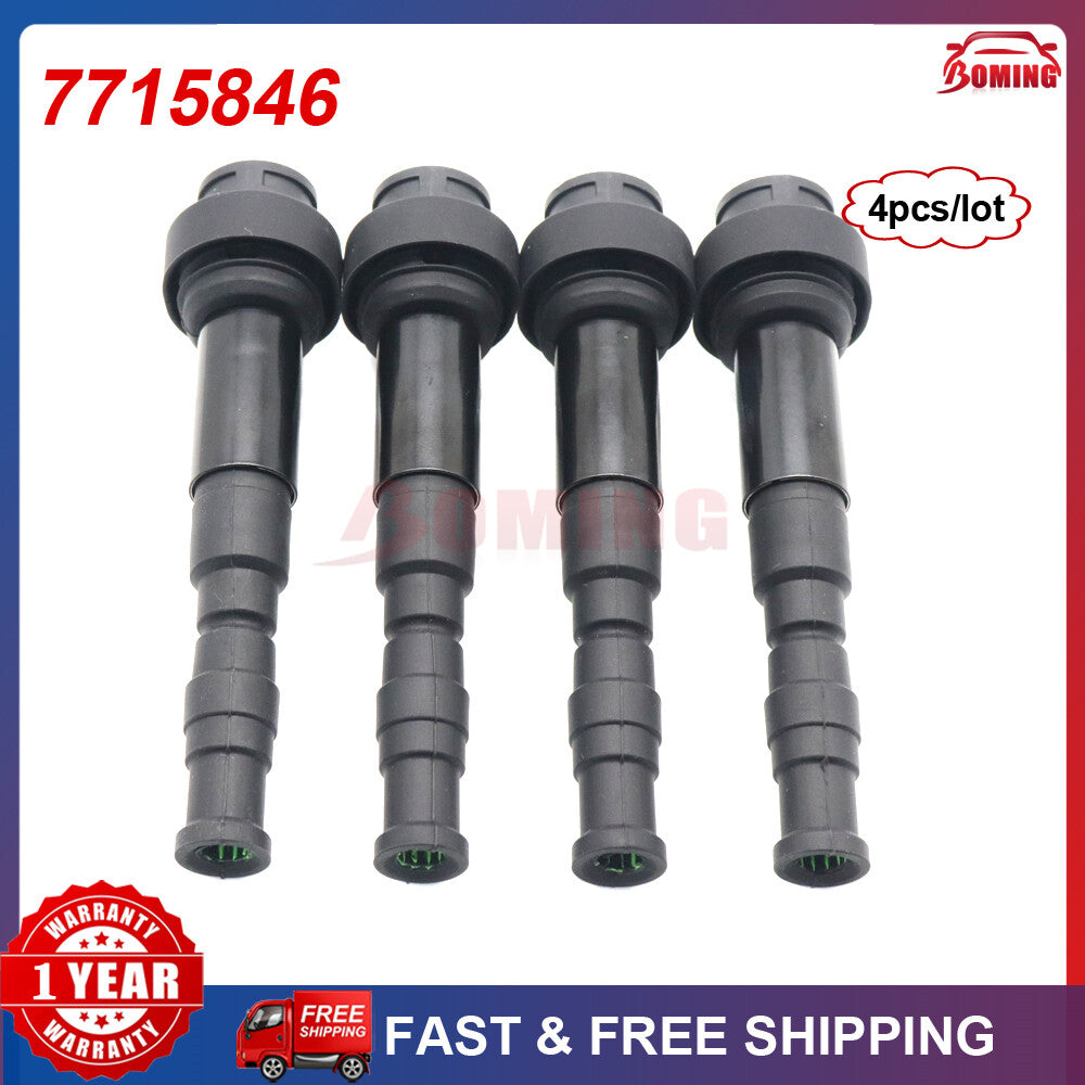 4-pack of brand new ignition coils (7715846) suitable for BMW K1300S, K1200R, F700GS, F800GT, F800R, and F800S.