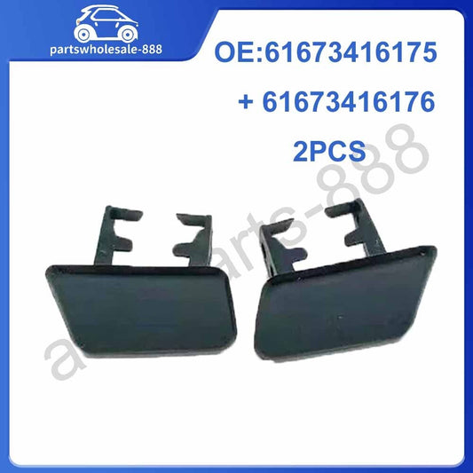1Pair LR Headlight Washer Nozzle Cover Cap for BMW X3 E83 2004-2010 61673416175