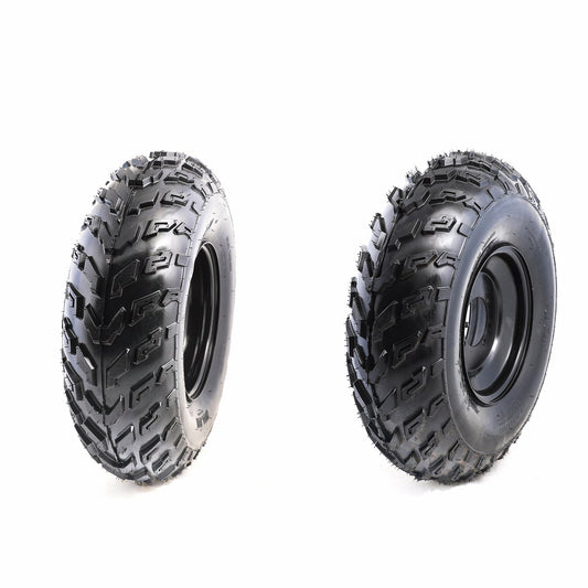 All-terrain vehicle tires 23x7-10, 4-lumen rims, 10-inch wheels suitable for go-karts and off-road vehicles.