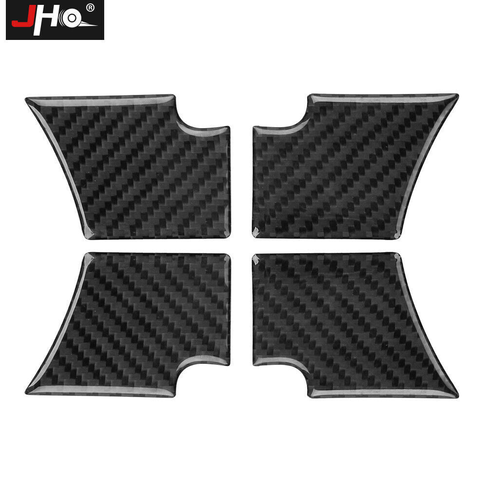 4x Real Carbon Fiber Inner Car Door Bowl Cover Trim for Ford Explorer 2013-2019