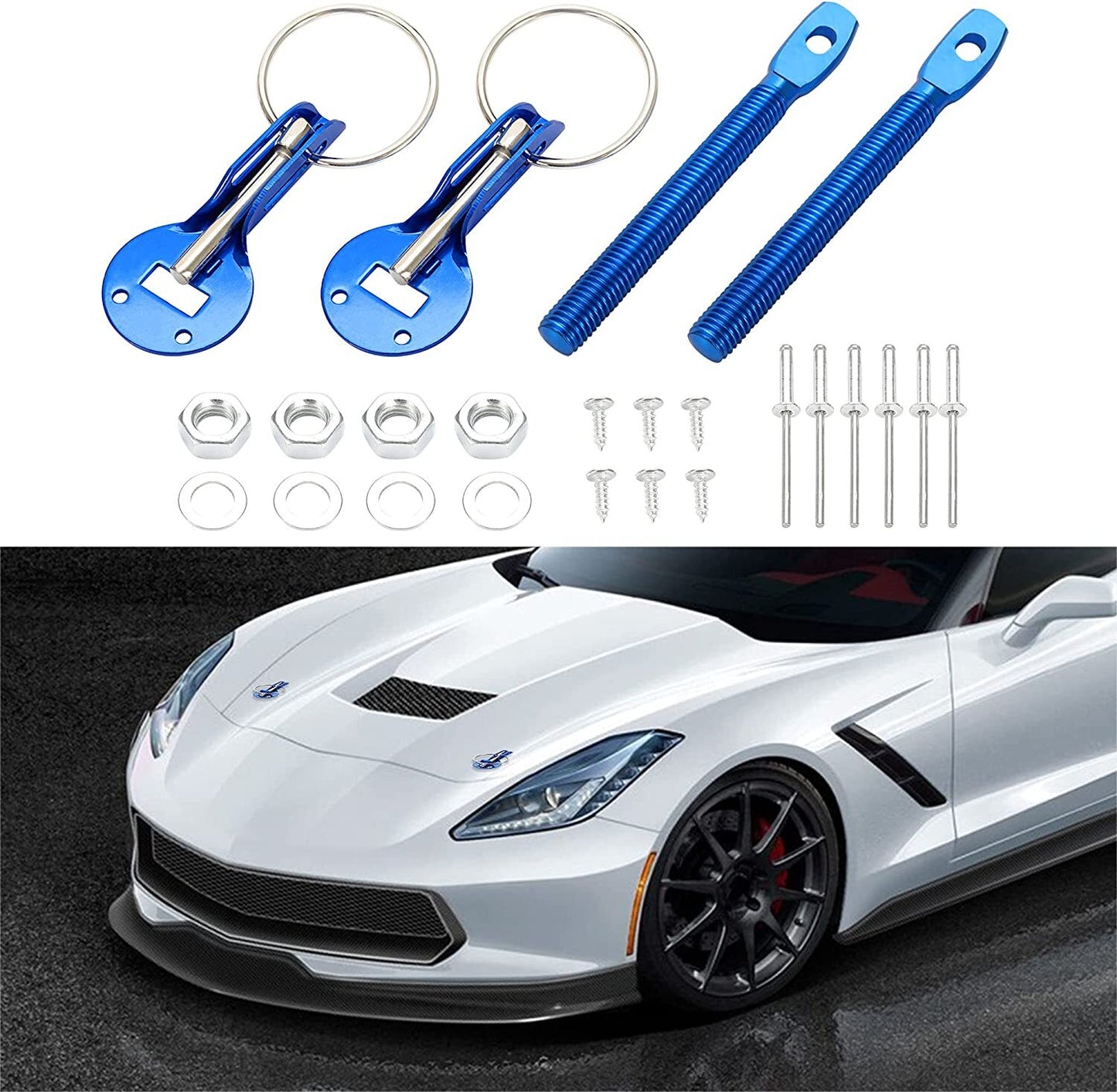 General Motors crash shield pin lock for automotive sports helmet hood latch kit