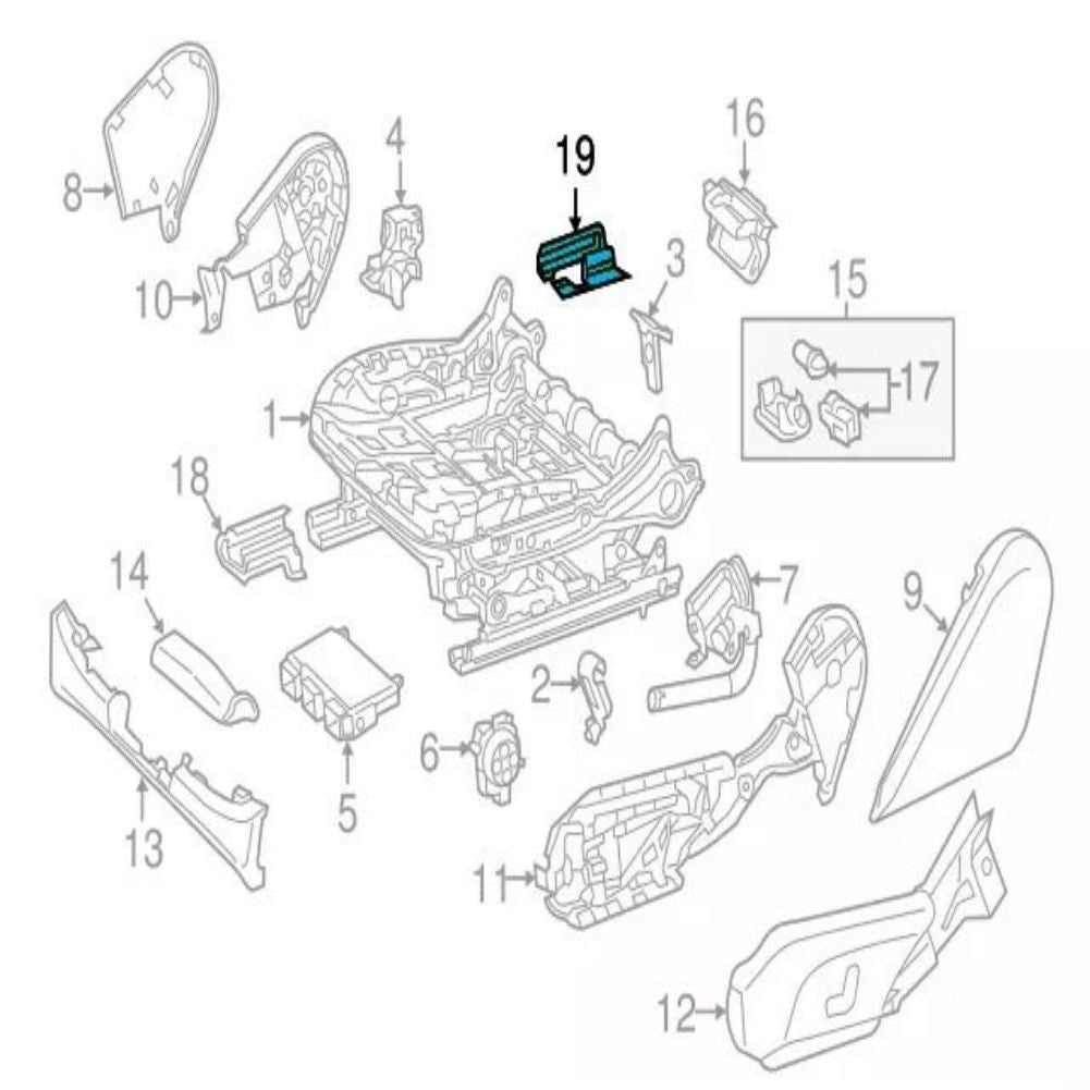 A20591911009051 for Seat Rail Cover for Mercedes-Benz C-Class A205