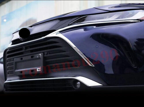 for Toyota Venza 2021-2023 ABS Chrome Front Grille Grill Molding Side Cover Trim