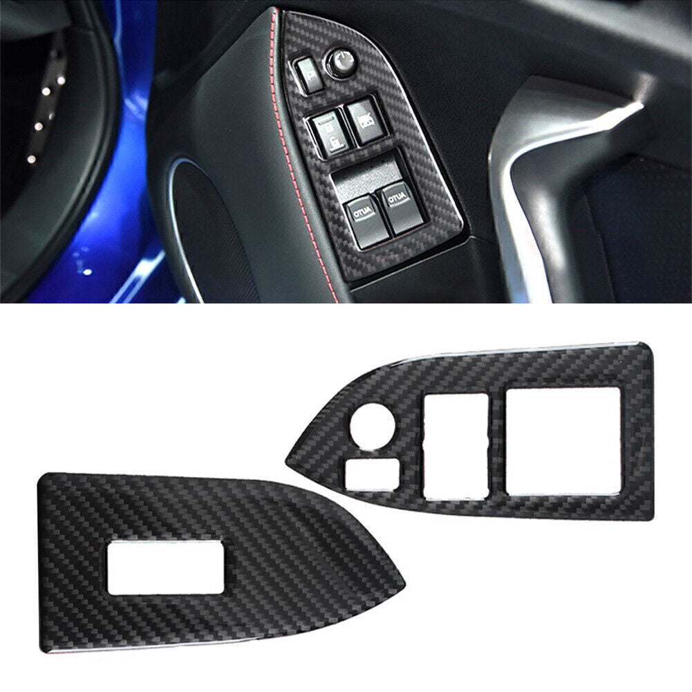 Black Interior Window Switch Button Cover Trim RHD Fit for Subaru BRZ for Toyota 86