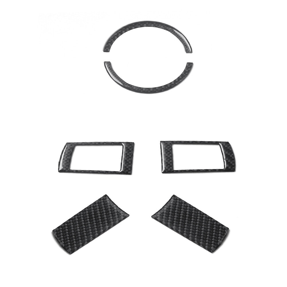 6Pcs Carbon Fiber Steering Wheel Button Cover Trim Type B for Chrysler 300