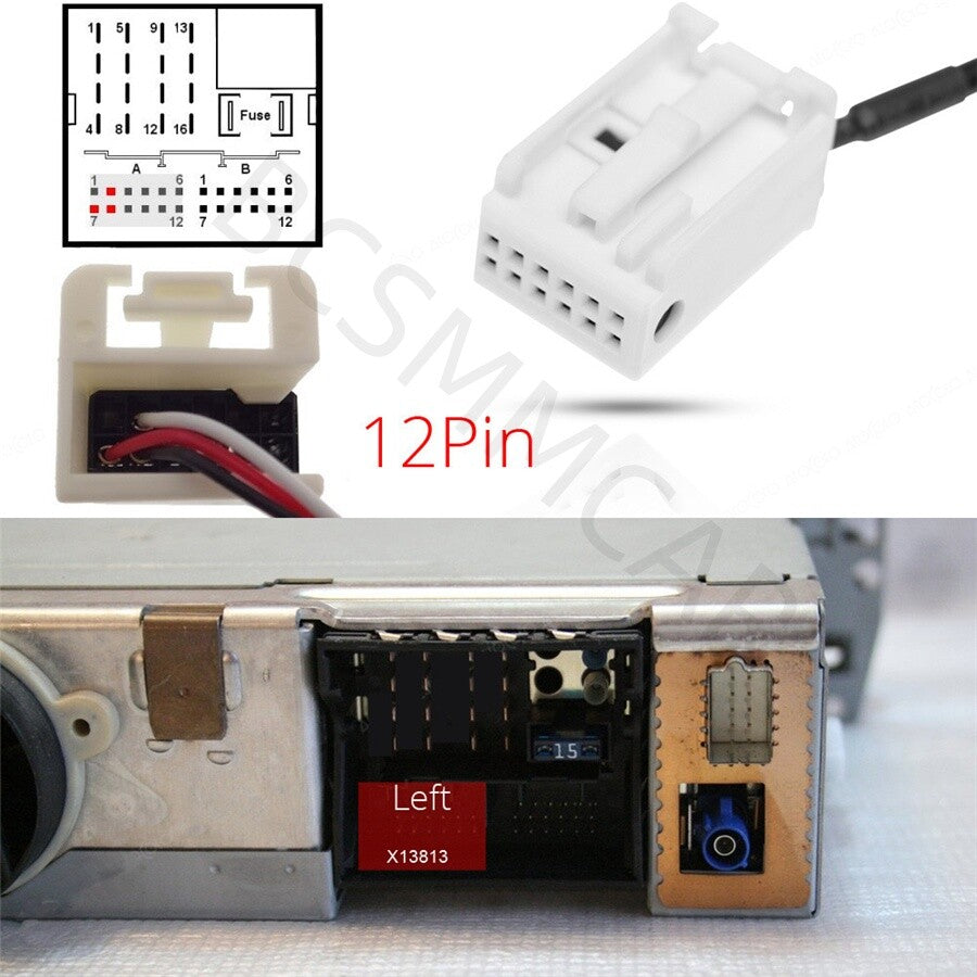 Car Bluetooth Module Radio Stereo Aux Cable Adapter Fit for BMW E60 2004-2010