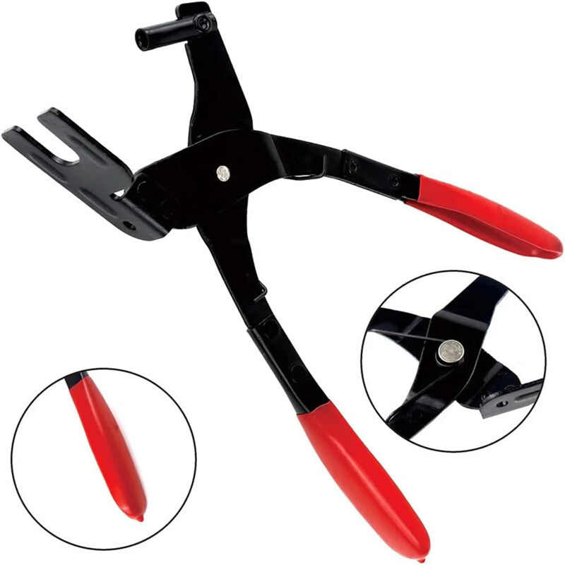 Car Exhaust Rubber Pad Pliers Anti-Slip Handle Hanger Gasket Removal Puller Tool