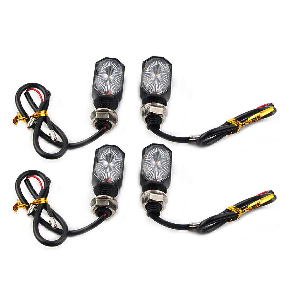 for Mini LED Turn Signal Blinker Amber Light Indicator Lamps Bulbs Motorcycle 4Pcs