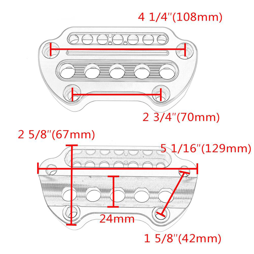 Motorcycle Indicator Handlebar Top Clamp for Harley Sportster 883 1200 Iron Dyna