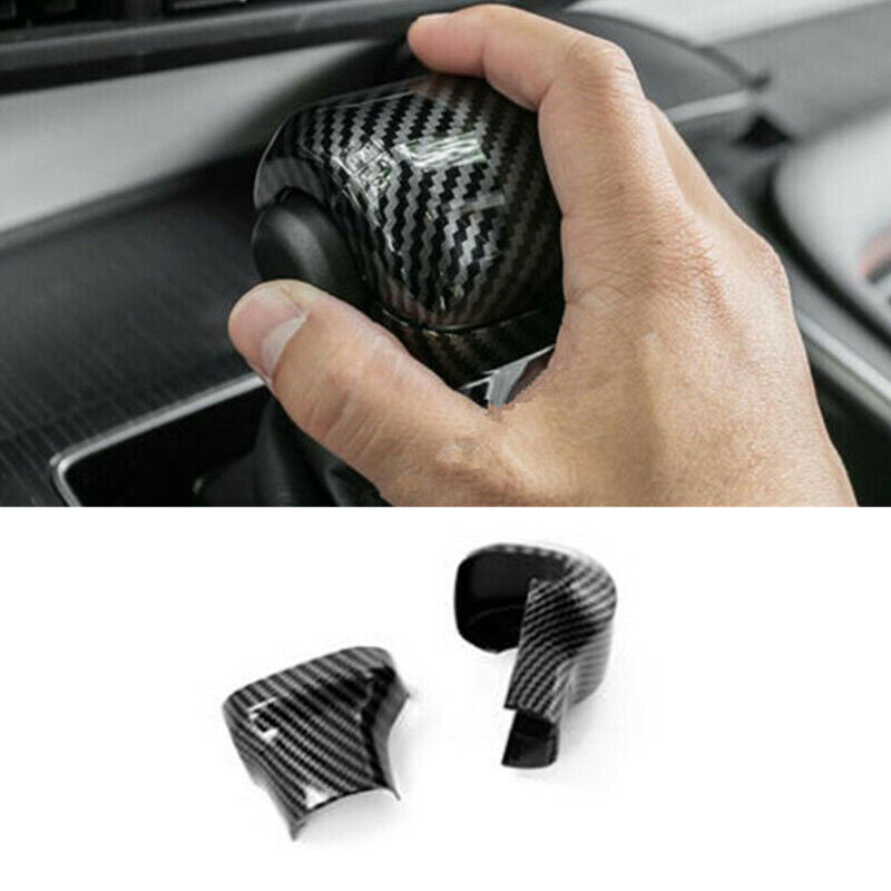 Carbon Fiber Inner Gear Shift Knob Cover Trim for Toyota for Sienna 2021-2023 2PCS