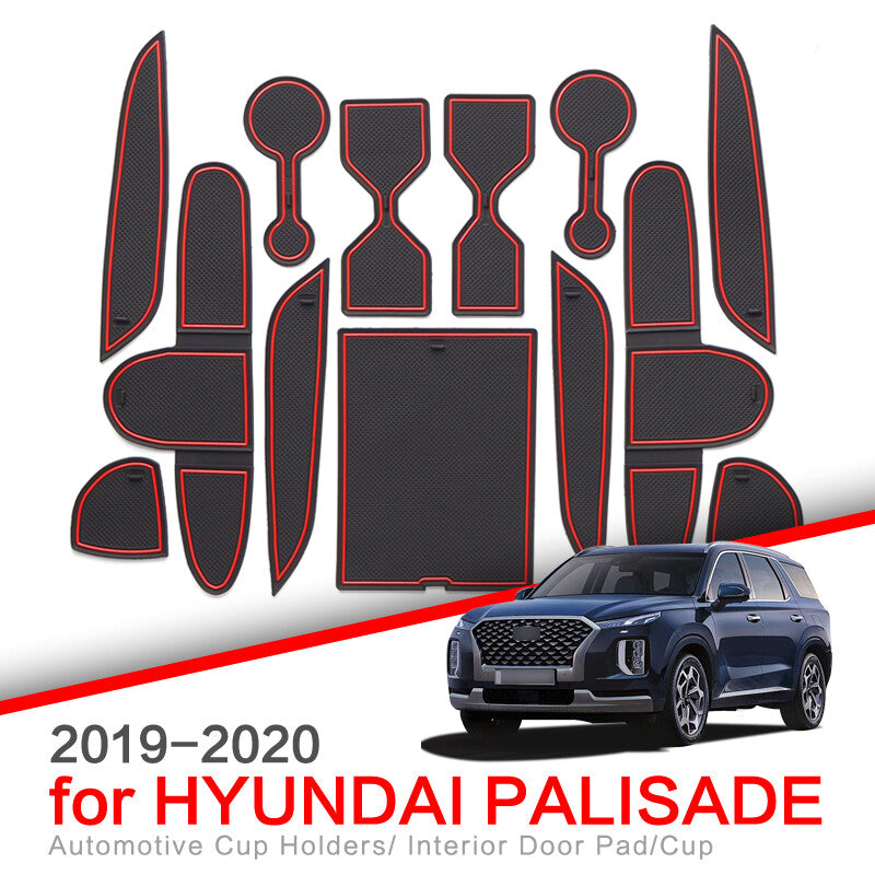 Anti-Slip Gate Slot Cup Mat for Hyundai Palisade 2020 Accessories Car Door pad