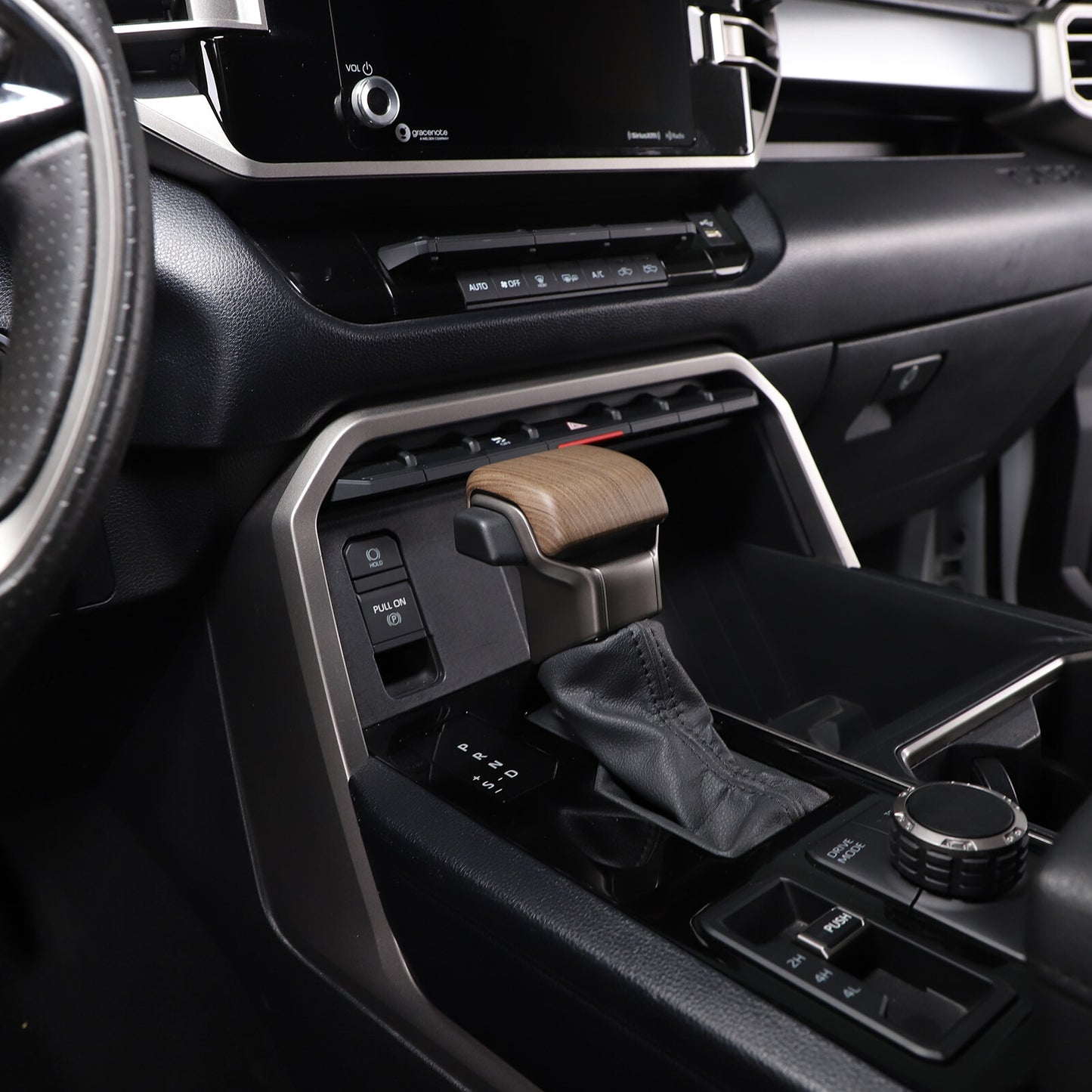 Carbon fiber ABS center control gear cover trim for Toyota @Tundr@Sequoi@2022+
