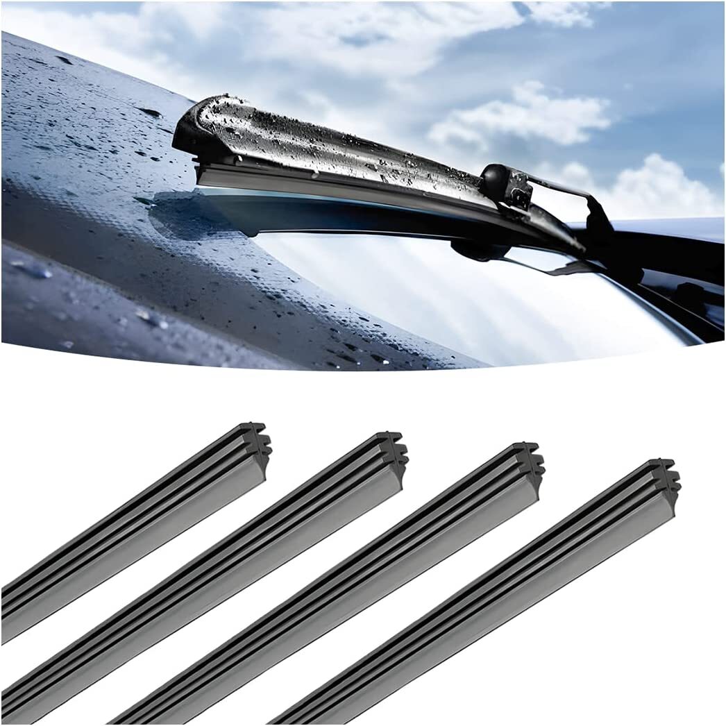 4-Pack 19-inch Car Frame Windshield Scraper Replacement Strips