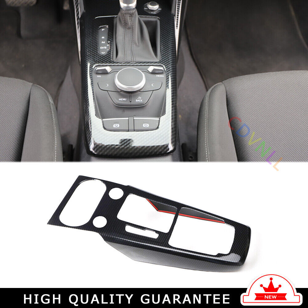 Console Gear Shift Frame Cover Trim 1 Fit for Audi Q2L 2018-2021 Carbon Fiber
