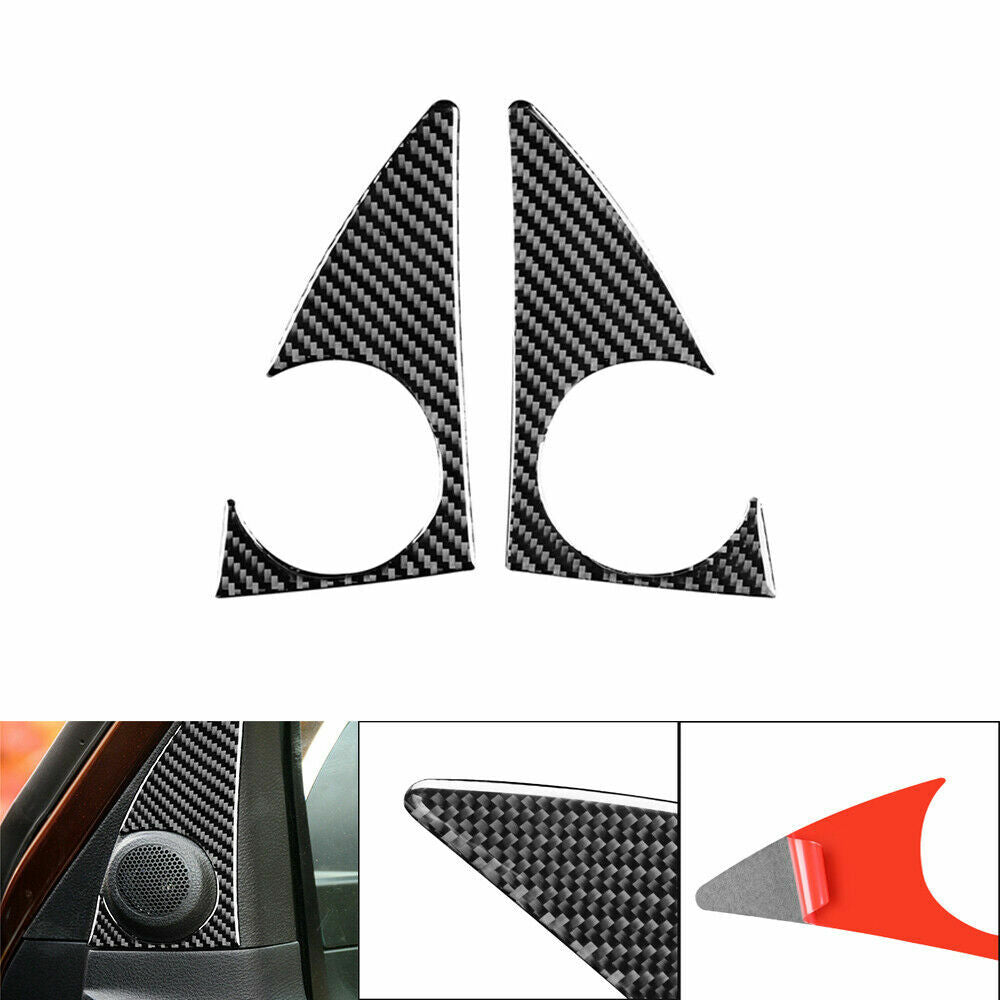 2-Piece Carbon Fiber A-Pillar Speaker Cover Trim for Toyota Tenderloin 2014-2018