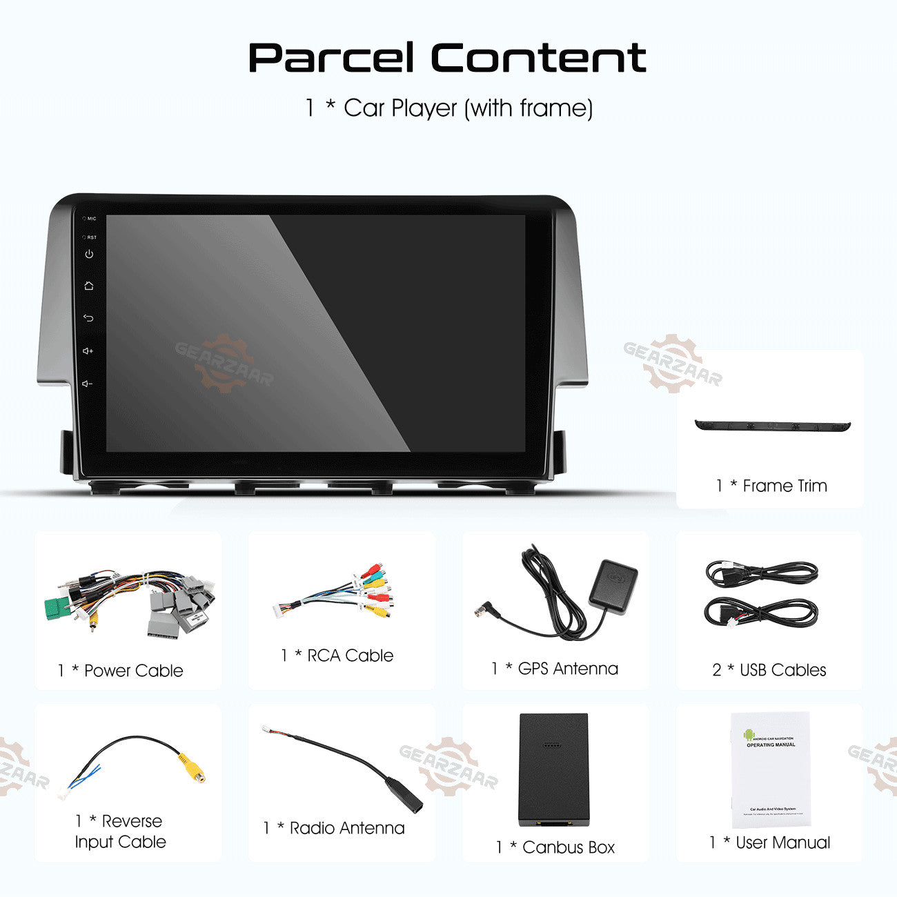Apple Carplay For 2016-2020 for Honda for Civic Car Stereo Android 12.0 Radio GPS WIFI K