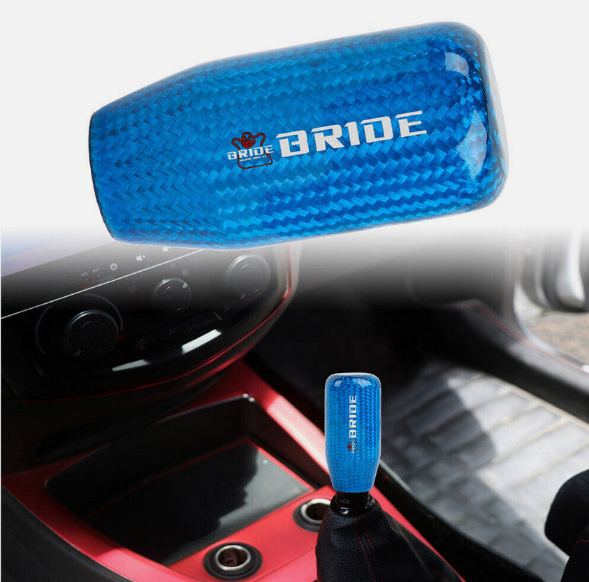 Car manual gear shift lever, bride-style true blue carbon fiber, suitable for Honda