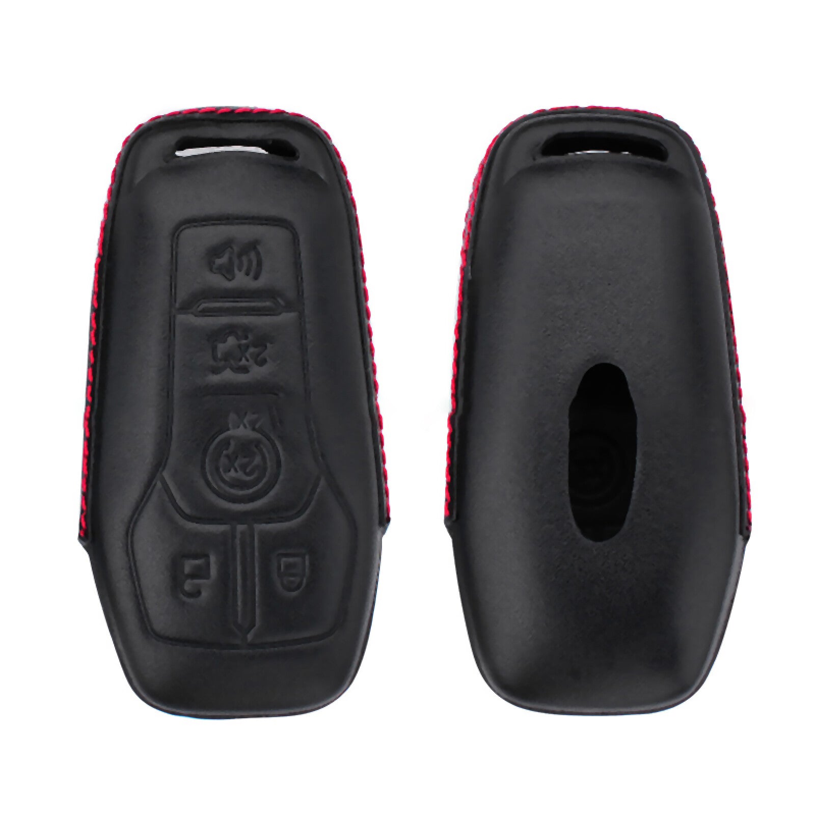 5 Button Leather for Smart Key Case Fob Cover Shell for Ford for Mustang Explorer F150