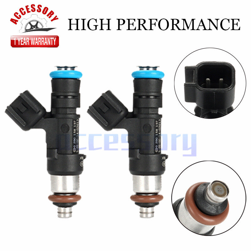 A pair of fuel injectors for Polaris RZR 800 4X4 2011, 2012, 2013, and 2014 models. 0280158197. new.