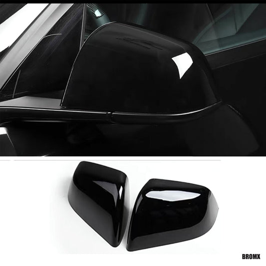 for Tesla for Model Y 2020-2022 Rearview Mirror Cover Replacement Caps Glossy Black