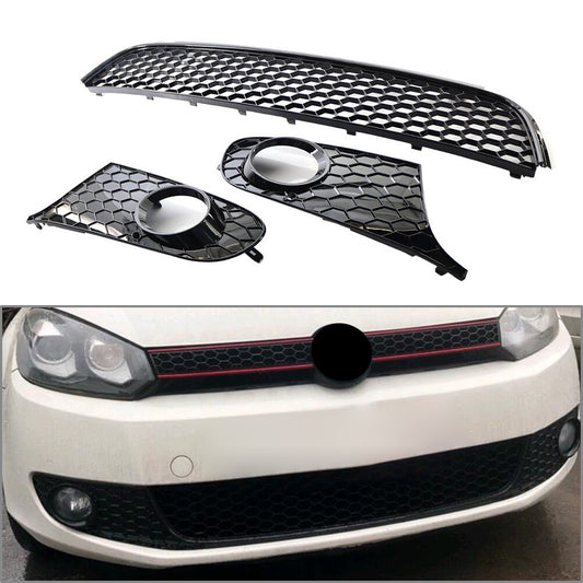 Honeycomb Front Lower Bumper Mesh Grille Fog Light Grill for VW for Golf / for Jetta MK6