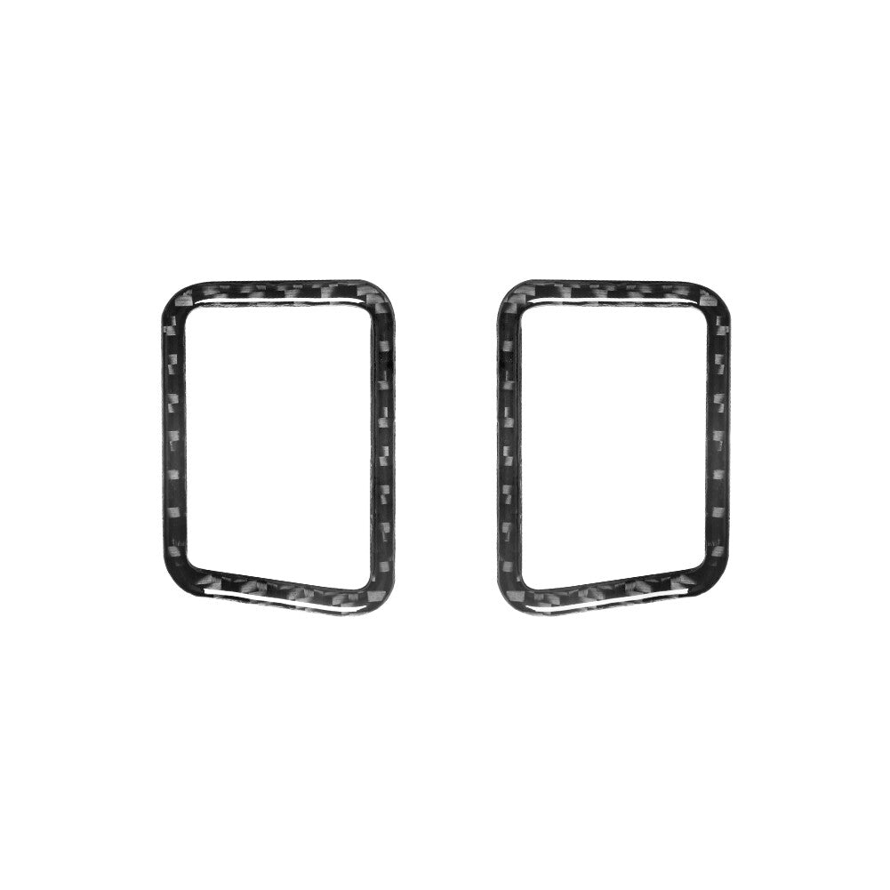 2Pcs Rear Door Audio Speaker Cover Carbon Fiber Sticker for BMW M5 E39 1998-2003