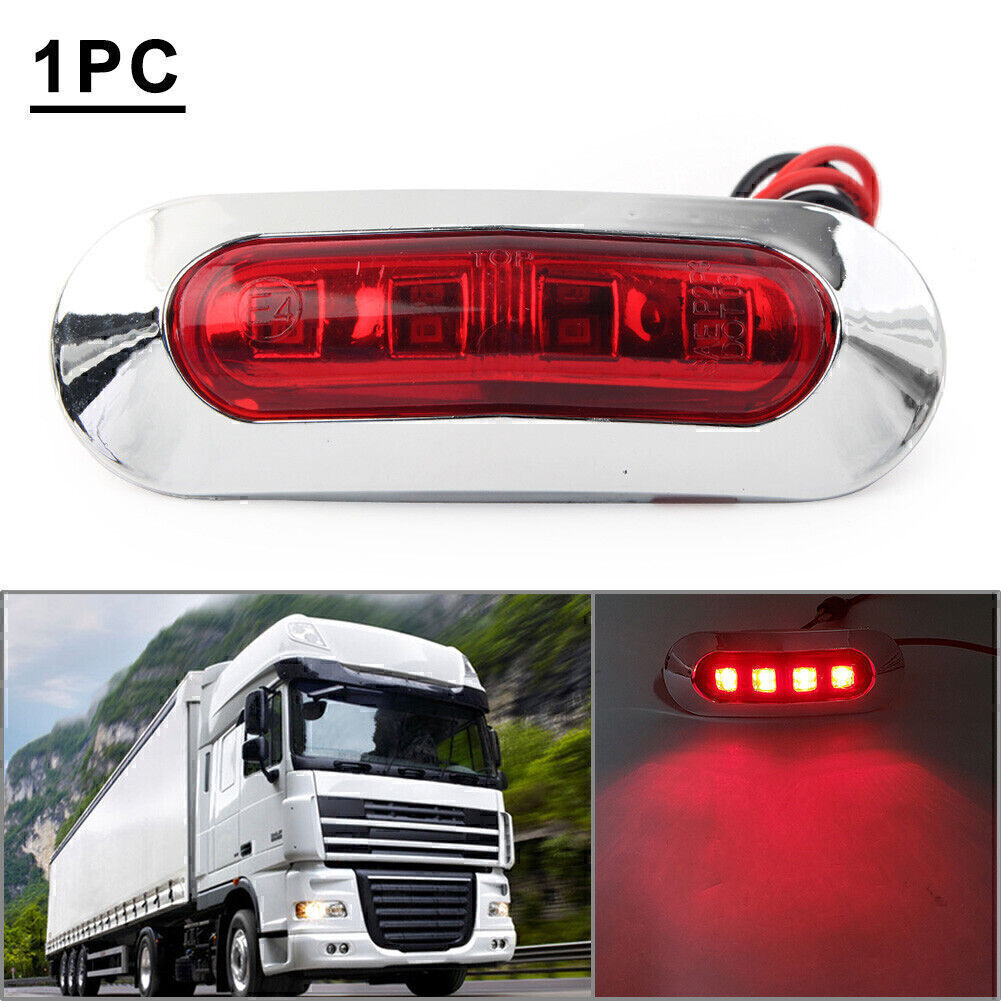 1x LED Side Clearance Marker Light For Car Truck Trailer Pickup 12V 24V Red