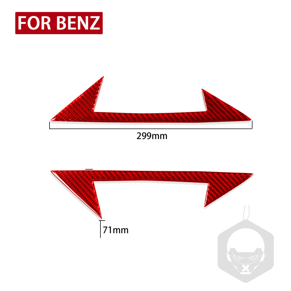 Red Carbon Fiber Rearview Mirror A-Pillar Trim for Benz CLS Class C219 2004-2009