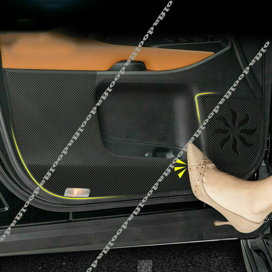 PU Leather Inner Door Anti-Kick Pad Sticker Trim for Toyota Highlander 2014-2019